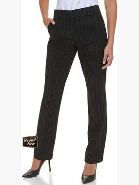 Boot Leg Trousers - Tailored Dress Pants for Women Office Work